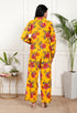 Yellow Floral  Shirt Style Co-ord Set